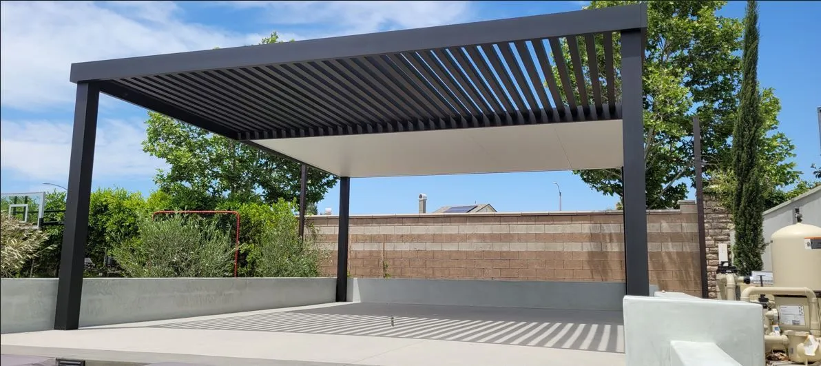 Aluminum patio cover installed by Kool Covers