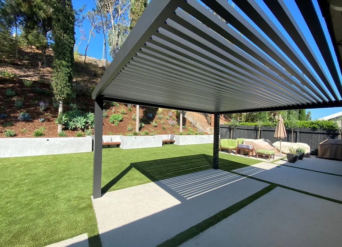 Aluminum patio cover installed by Kool Covers
