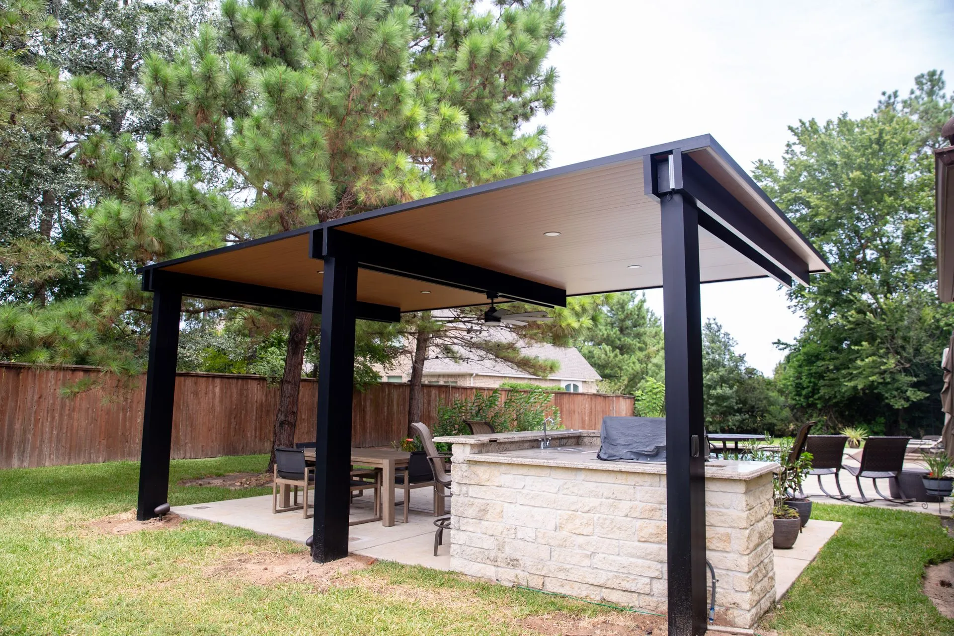 Aluminum patio cover installed by Kool Covers
