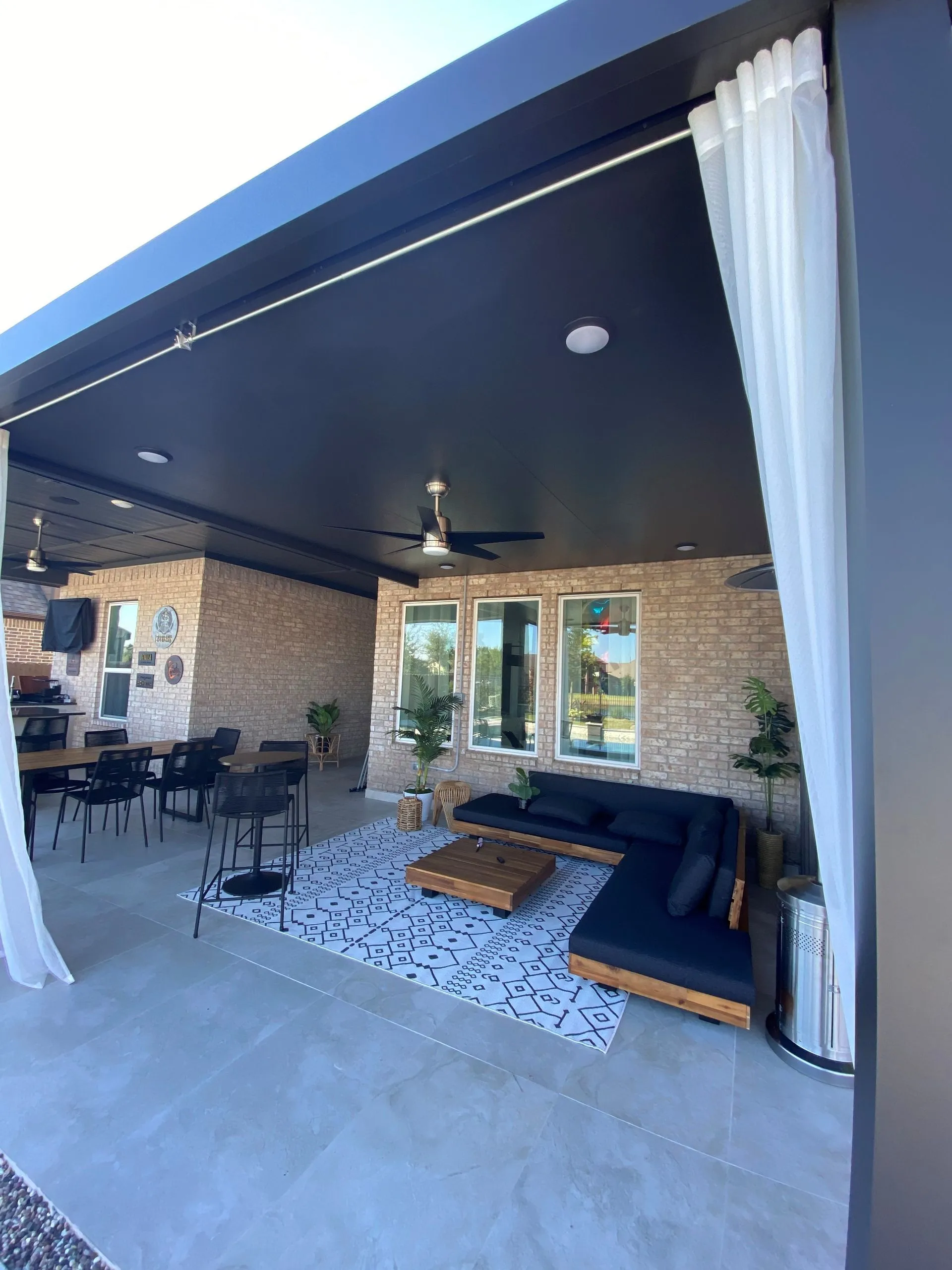 Aluminum patio cover installed by Kool Covers