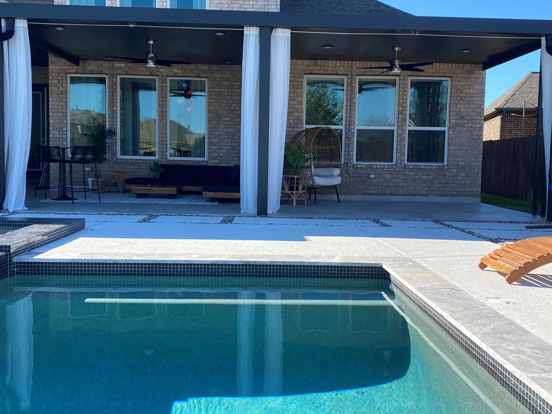 Aluminum patio cover installed by Kool Covers