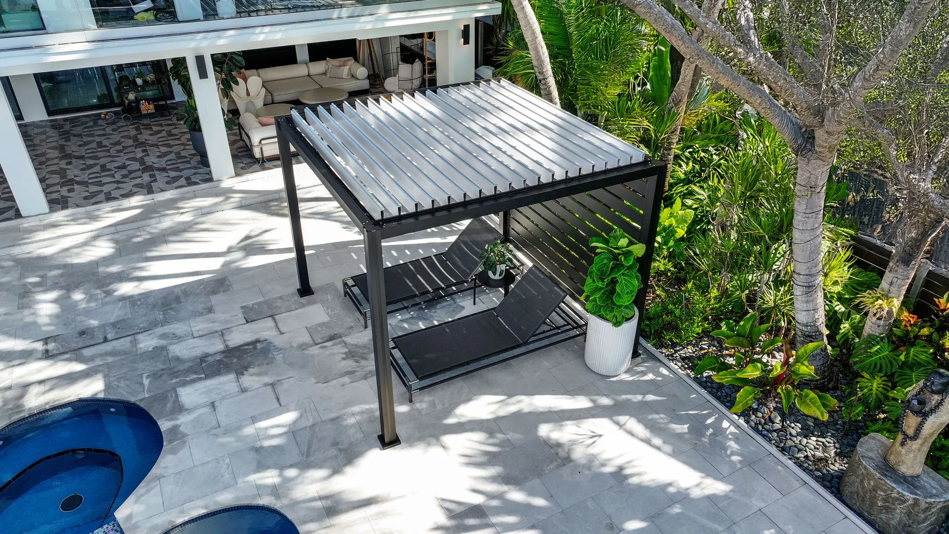 K-Bana outdoor cabana installed by Kool Covers