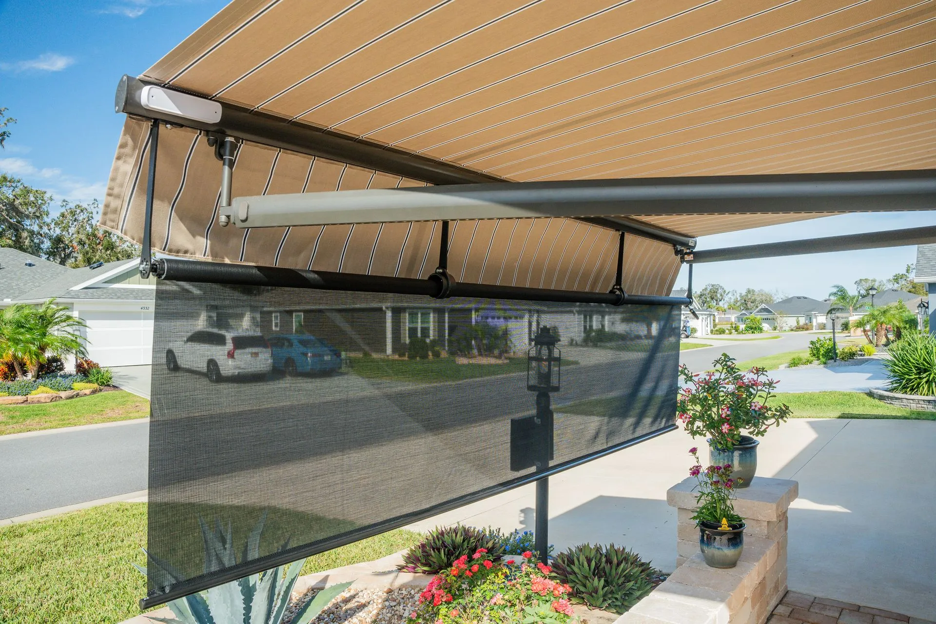 Retractable awning installed by Kool Covers