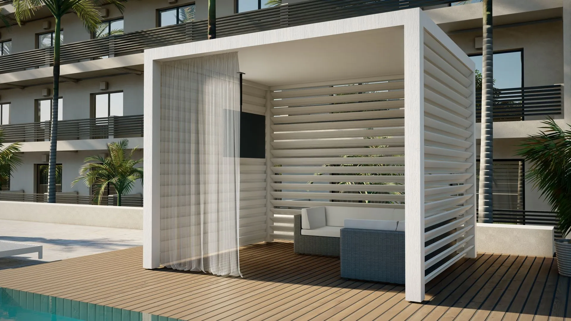 K-Bana outdoor cabana installed by Kool Covers