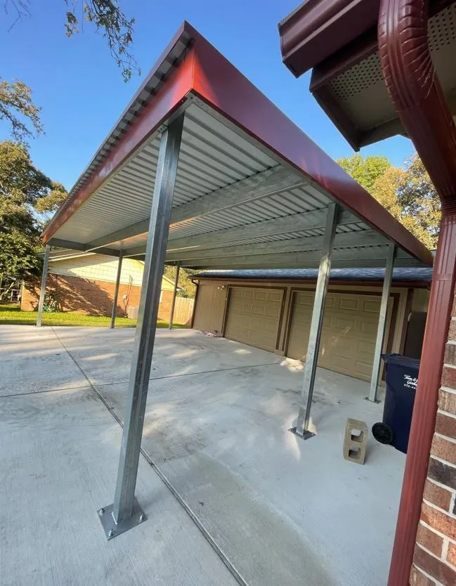 Galvanized steel carport installed by Kool Covers