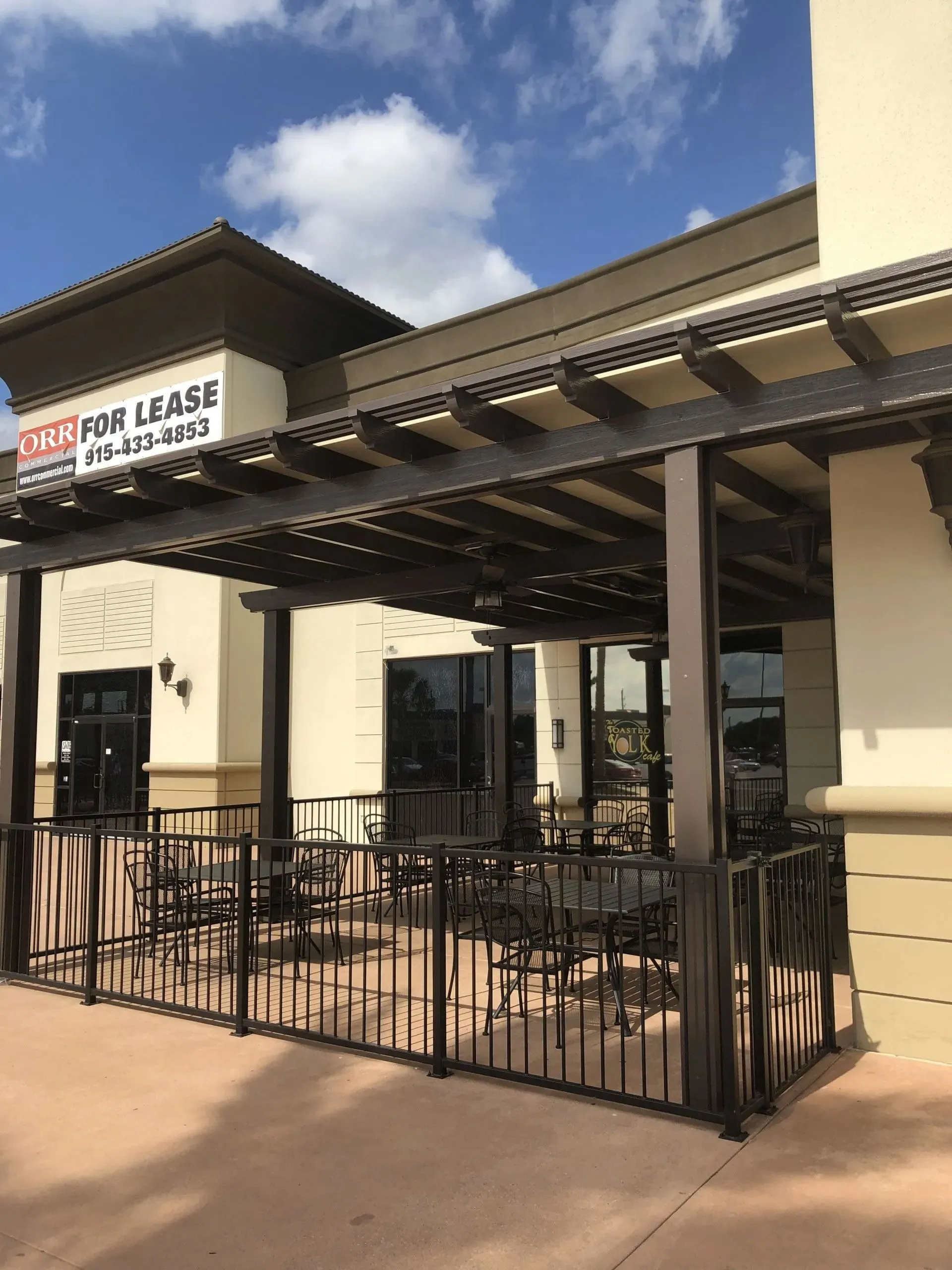 Restaurant patio cover installed by Kool Covers