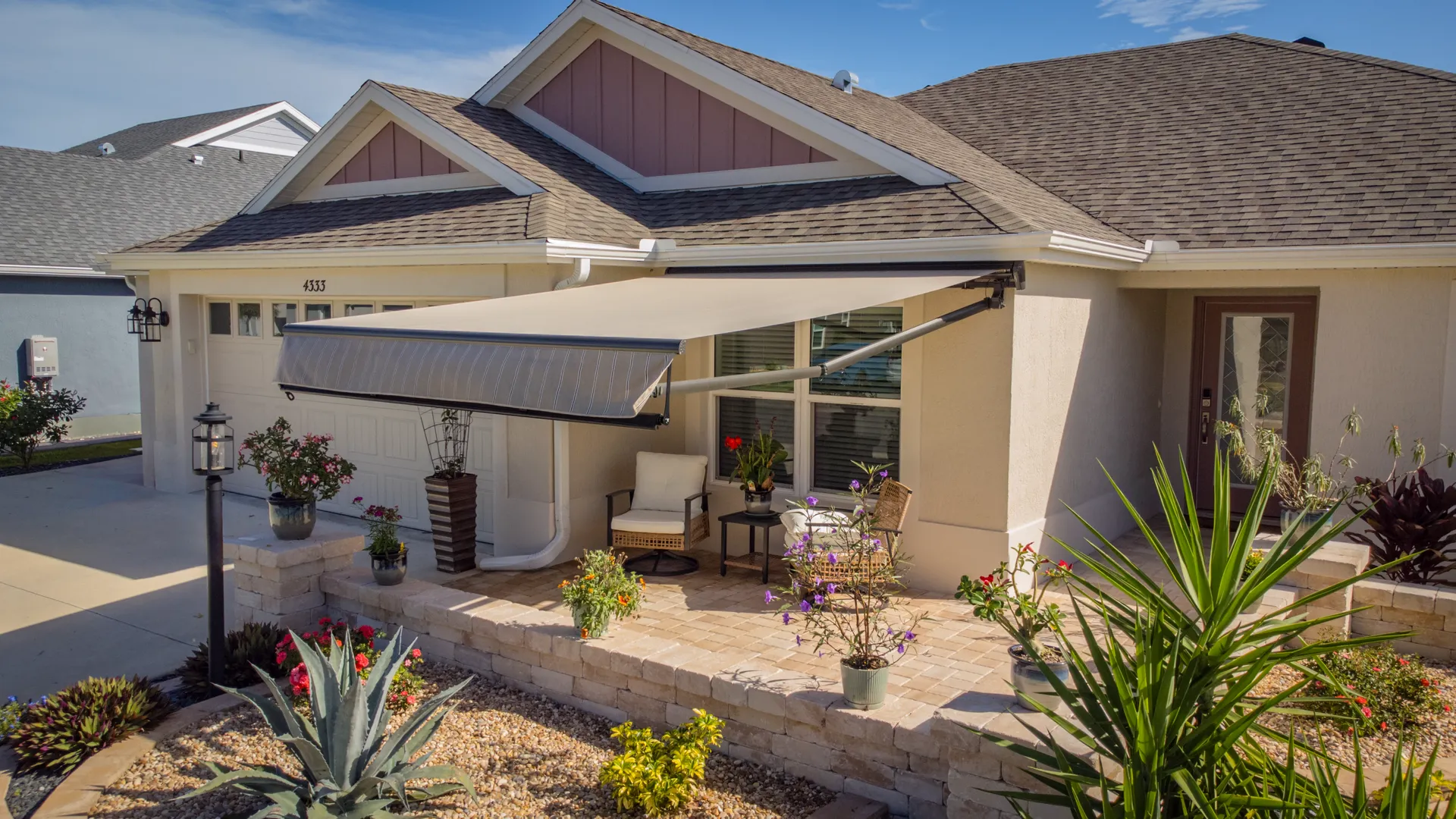 Retractable awning installed by Kool Covers