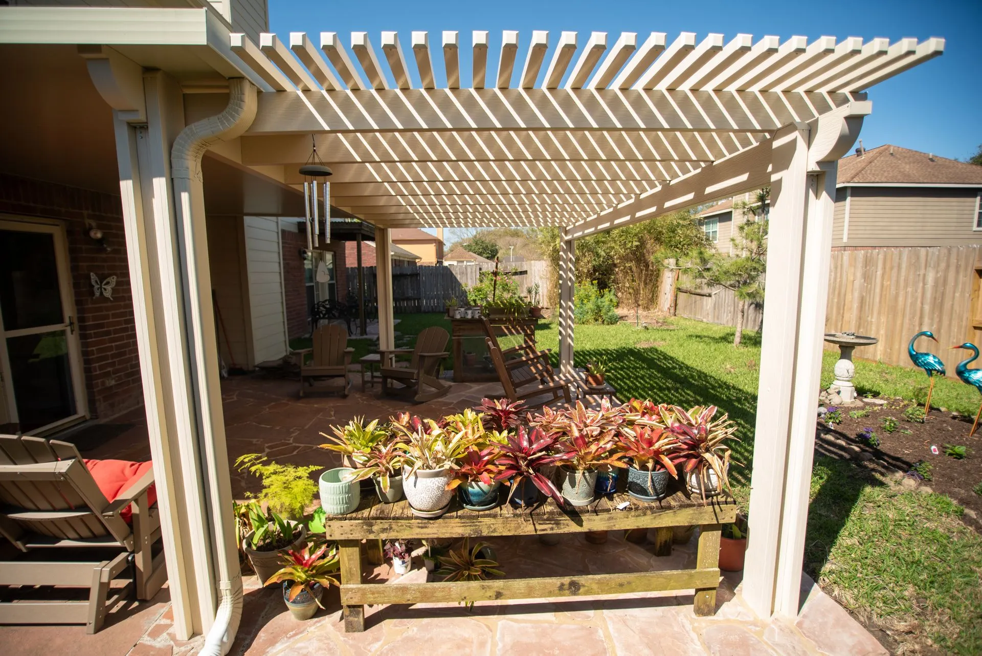 Alumawood-style aluminum pergola installed by Kool Covers