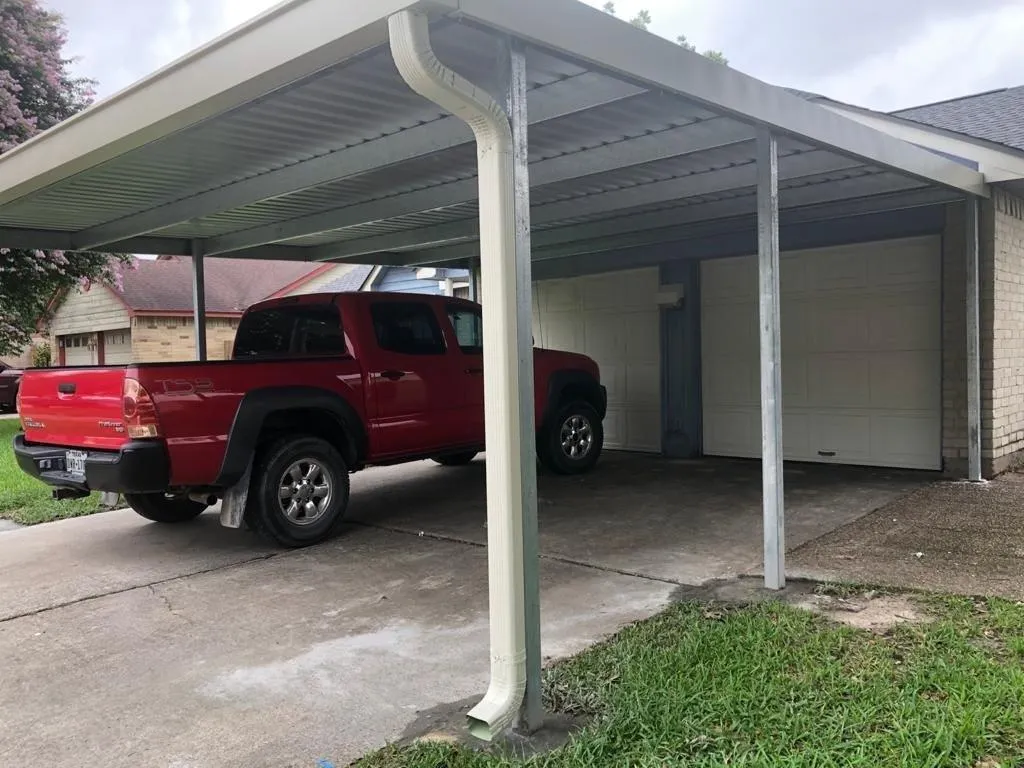 Galvanized steel carport installed by Kool Covers