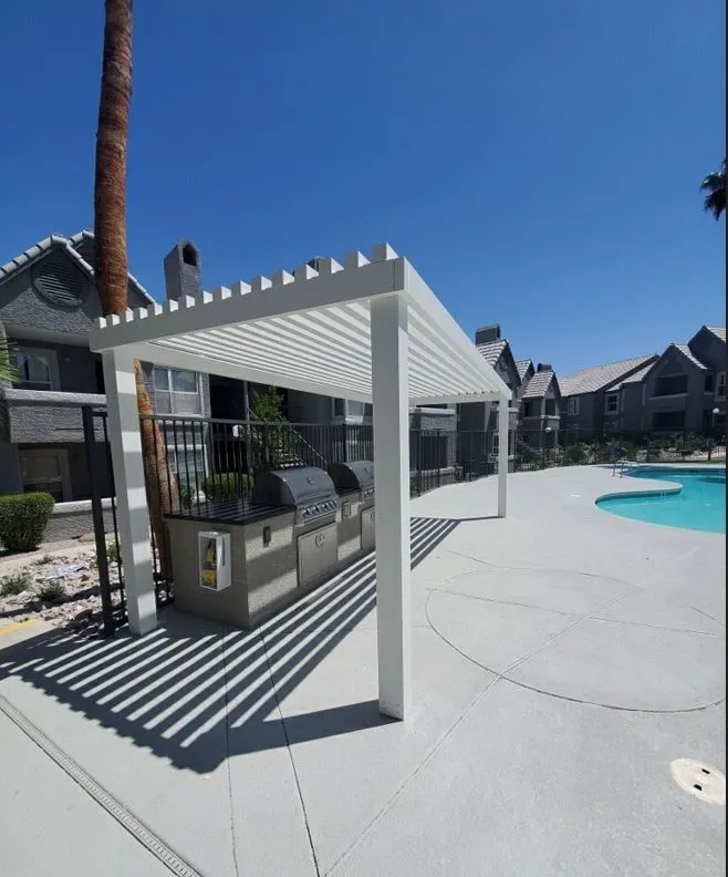 Aluminum patio cover installed by Kool Covers