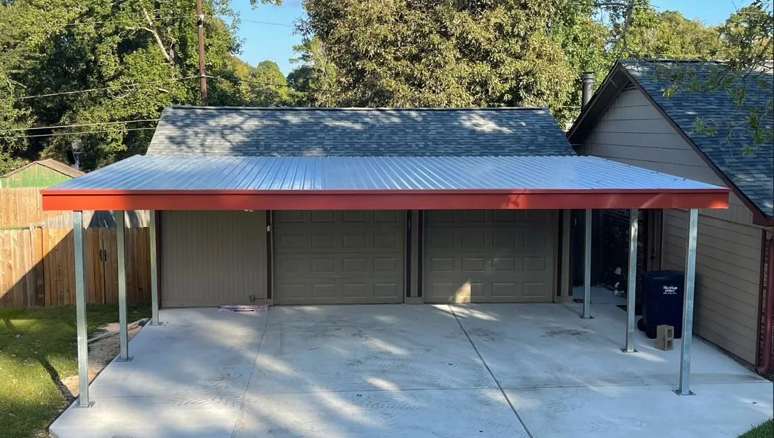 Galvanized steel carport installed by Kool Covers