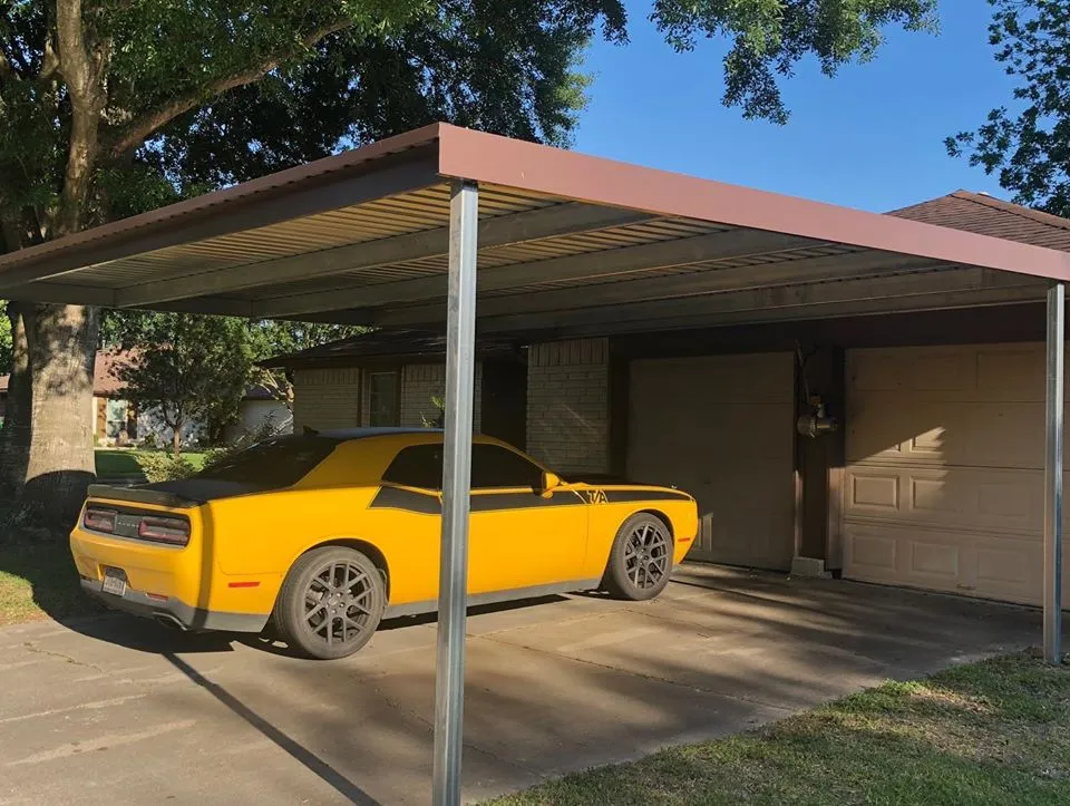 Galvanized steel carport installed by Kool Covers