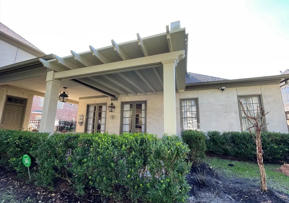 Alumawood-style aluminum pergola installed by Kool Covers