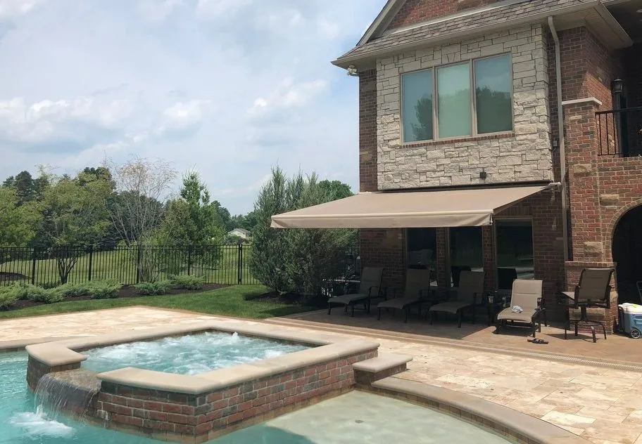 Retractable awning installed by Kool Covers