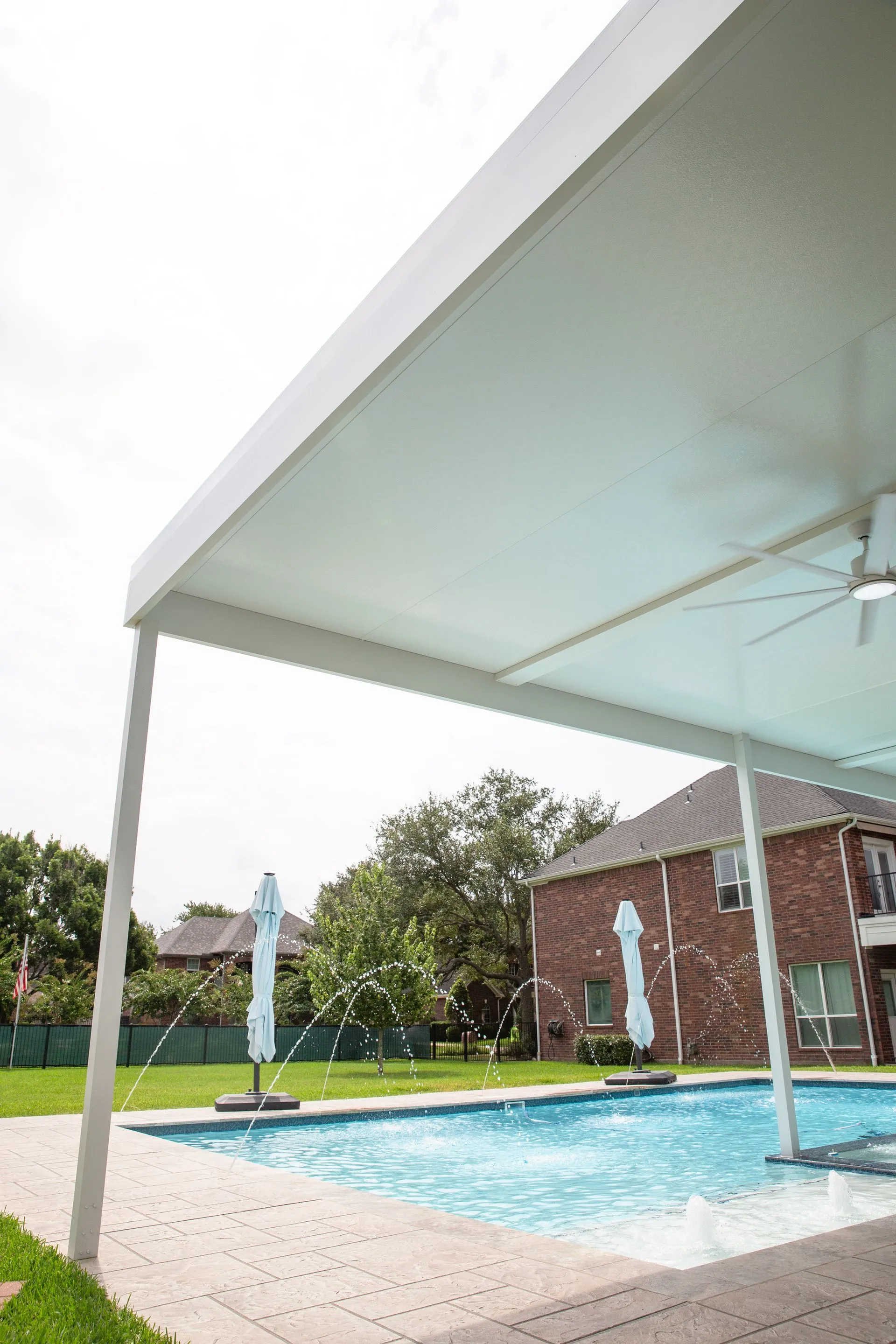 Aluminum patio cover installed by Kool Covers